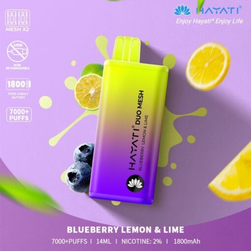 Hayati Duo Mesh 7000 Puffs Disposable Vape Bar Pod Kit - Image 2